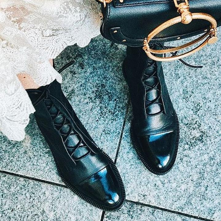 Isabella™ | Laced Leather Boots