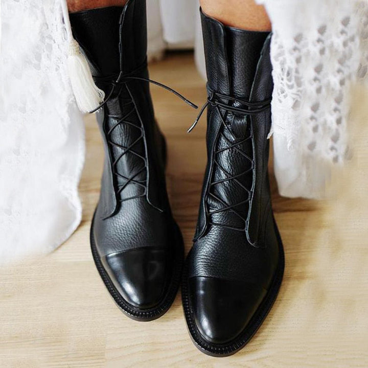 Isabella™ | Laced Leather Boots