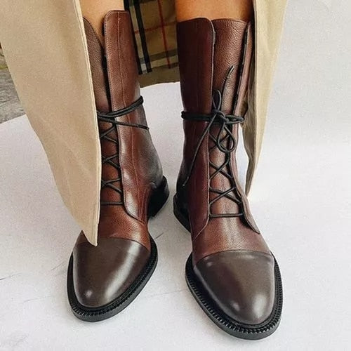 Isabella™ | Laced Leather Boots