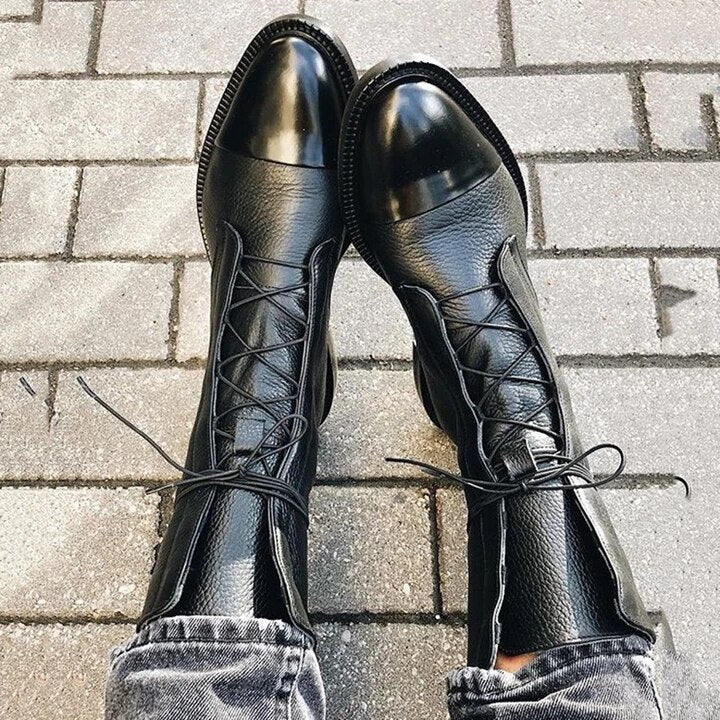 Isabella™ | Laced Leather Boots